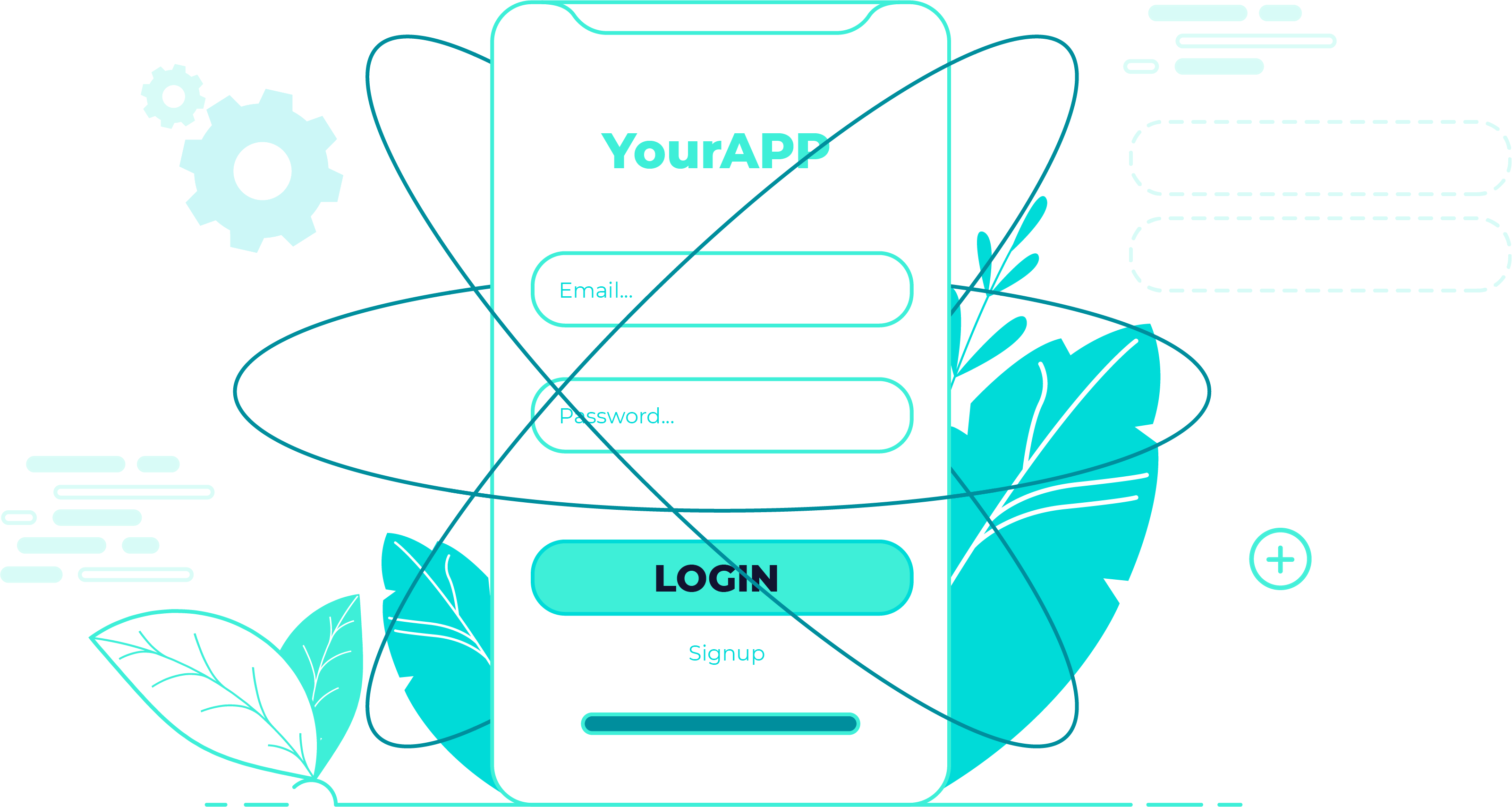 illustration of a login screen
