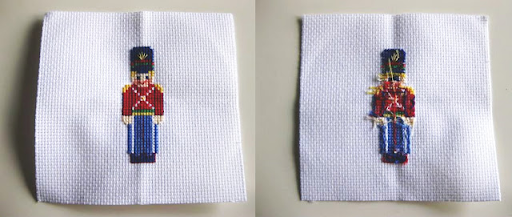 cross-stitch from the front and back side