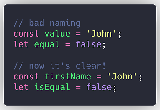remember about naming the code blocks