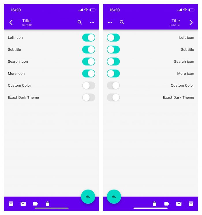 RTL support in react native paper